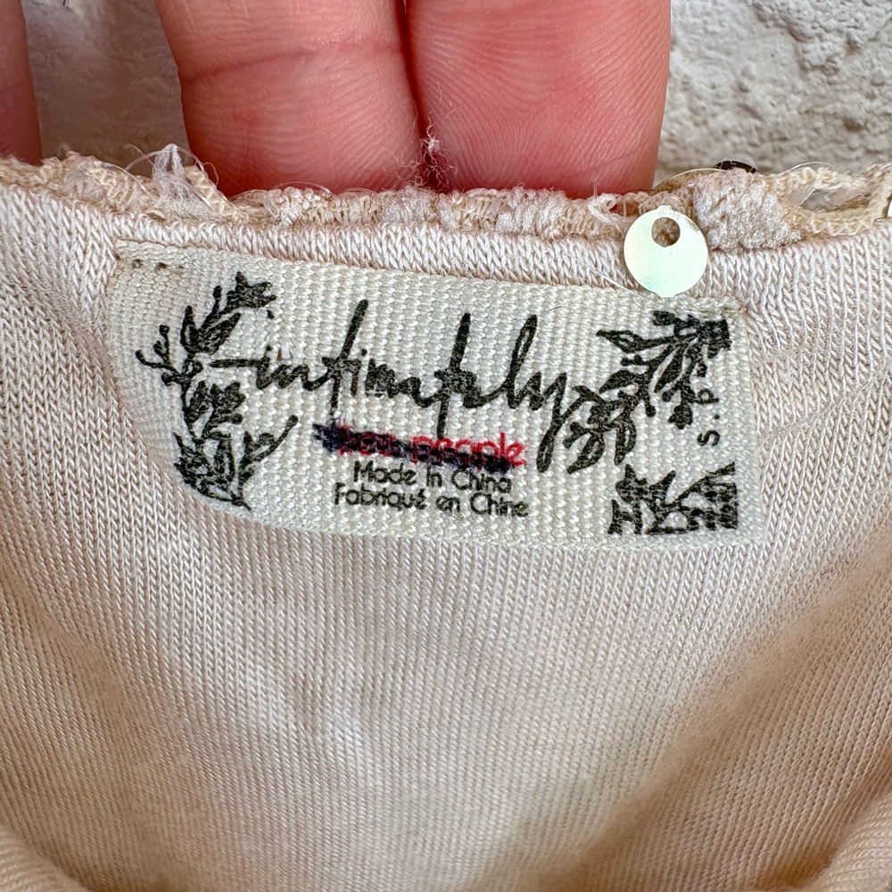 Free People At First Sight Sequence Bodysuit In Pink Pearl Small Petite - Picture 7 of 10